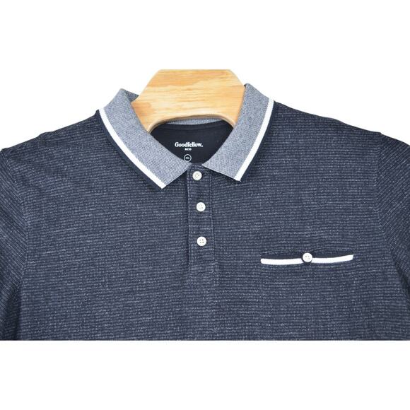 Goodfellow & Co Navy Polo XXL – Retro Contrast Trim & Pocket - Picture 2 of 4